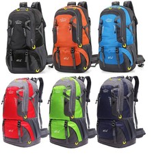 60L Hiking Camping Backpack Waterproof Large Rucksack Outdoor Travel Luggage Bag