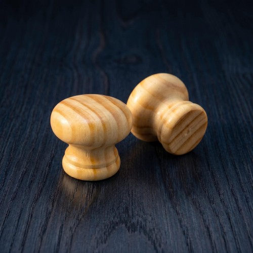 Solid pine wood cabinet knobs - solid,