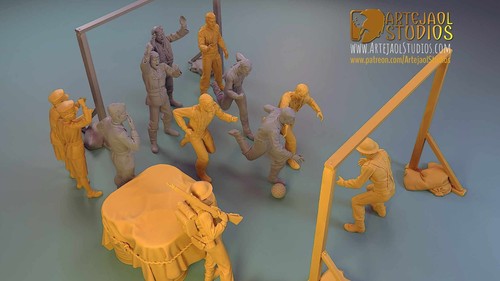 British football ww2 - ww2, diorama