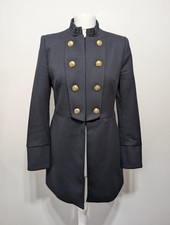 Zara Navy Coat Jacket Golden