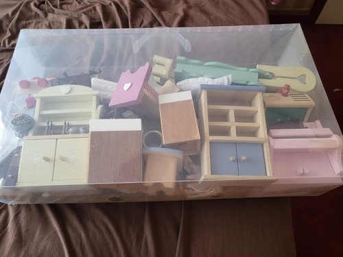 Dolls house furniture and - house,