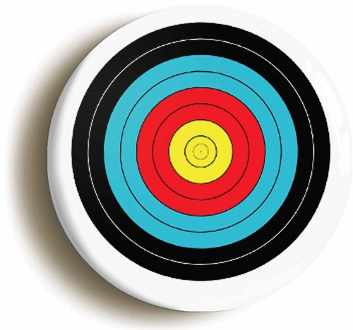 Archery target badge button - archery,