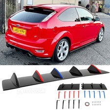 For Ford Focus ST225 MK2 5 Shark Fin Wing Rear Diffuser Bumper Spoiler Lip