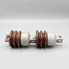Vintage 1965 Chance Brown Porcelain High Voltage Electrical Strain Insulator
