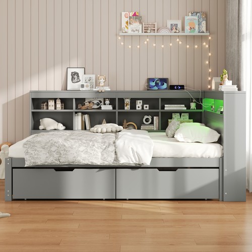 4ft6 double grey daybed - double, 2