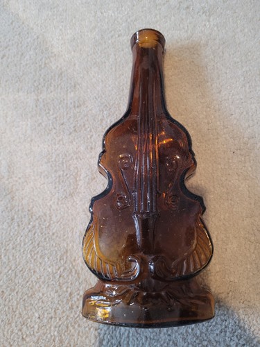 Vintage amber glass bottle - vintage,