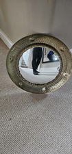 Vintage Convex Mirror Brass Frame Elegant Hall Mirror Wall Hanging Home Decor