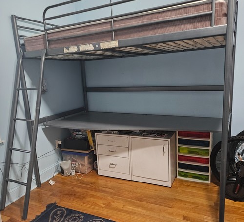 Loft twin bed frame - bed, and