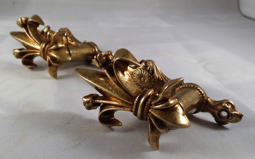 Superb pair brass fleur de - of,