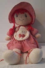Vintage hand made lovely rag doll (Strawberry Shortcake) 1980s by Faye Wine