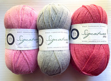 3 West Yorkshire Spinners SIGNATURE Sock BFL Wool Nylon Yarn 437 Yds Each Lot A