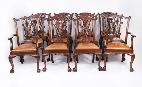 Antique set mahogany - set, 12