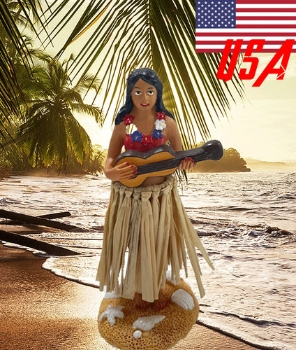 Hawaiian hula girl dashboard - hula,