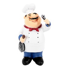 Retro Chef Model Ornaments Resin Crafts  Chef Figurines Home Kitchen4862