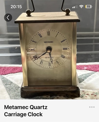 Metamec quartz carriage clock - quartz,