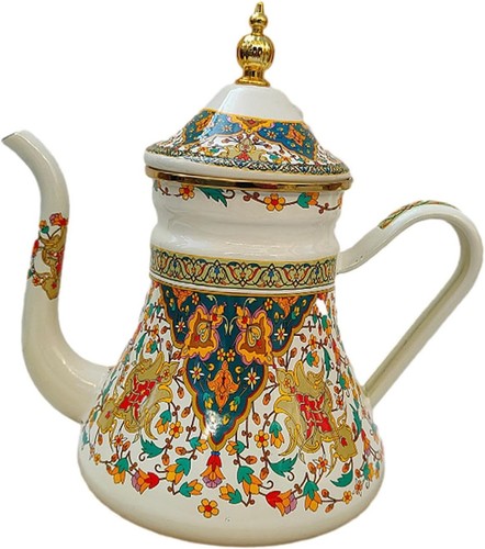 Enamel tea kettle - teapot, large