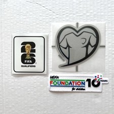 World Cup Qualifier 2026 + Play With Heart + FOUNDATION Patch Set Football Badge