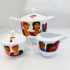 Graham Knuttel 3 Piece Tea Coffee Set Cafe Collection Fine Porcelain New in Box