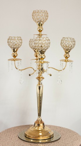 Crystal goblet metal - crystal,