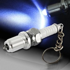 1x White LED Spark Plug Key