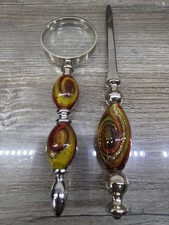 Murano glass handled letter
