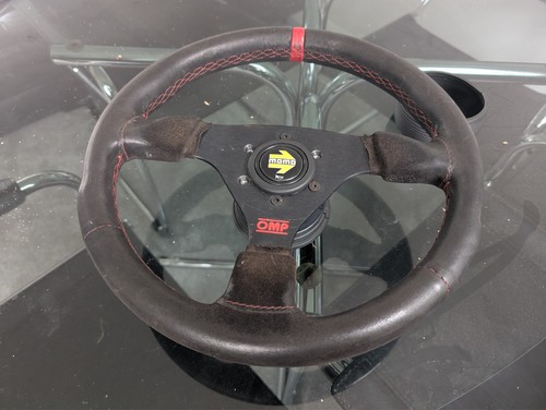 Genuine omp suede steering - genuine,
