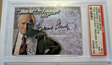 DESMOND LLEWELYN Q JAMES BOND AUTOGRAPH CARD TWINE PSA7