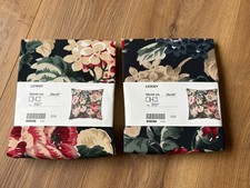 Ikea Leikny Cushion Cover Multicoloured Floral 100% Cotton 50 x 50cm X 2 Covers