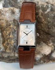 Clogau Welsh Mens Timeless Stainless Steel Watch with Brown Leather Strap Rare