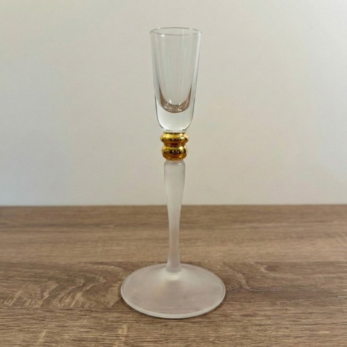 Frosted glass candle holder - frosted,
