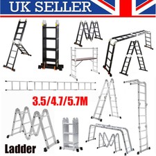 14IN1 3.5/4.7/5.7M Combination Ladder Multi Purpose Extension Folding w/Platform