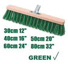 Sweeping Brush Head Stiff Bristle Hard Outdoor Broom Garden Yard Sweeper Green