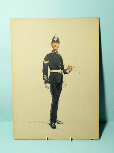 C1910 original watercolour sgt - c1910,