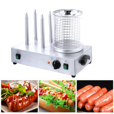 Electric bun warmer hot dog maker commercial Sausage with 4  sticks for hot dogs