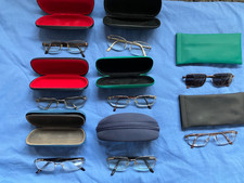 JOB LOT OF 8 - PAIRS OF SPECTACLES/GLASSES & THEIR CASES FILM THEATRE PROPS ETC?