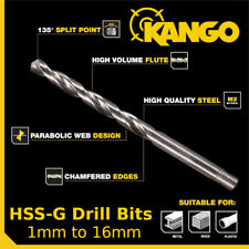Kango (Milwaukee) - HSS-G Drill Bits -32 Sizes, 1 to 16mm for Metal/Wood/Plastic