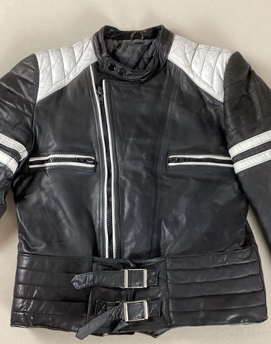 Vintage leather biker - leather,