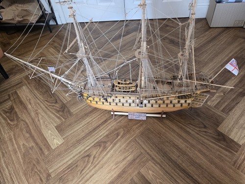 Hms victory wooden model ship - model,
