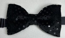 Bow Tie Black Velvet sequin