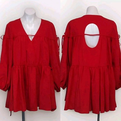 4si3nna red boho - red, flowy