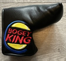Bogey King Golf Putter Head Cover - Black - Embroidered - New