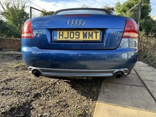 AUDI A4 B7 CONVERTIBLE S-LINE REAR BUMPER COMPLETE IN BLUE 2005-2009