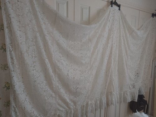 Vintage lace curtain 116 53 - x,