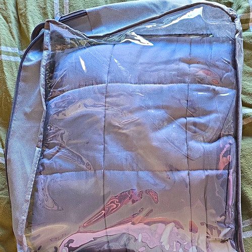 Grey quilted weighted blanket - grey,