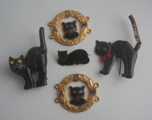 Masonic jewels lucky black - jewels, cat
