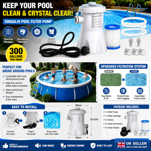 Swimming pool electric filter - electric,