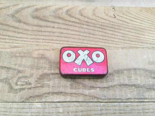 Vintage oxo cubes - vintage, tin