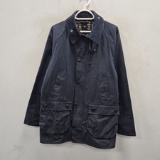Barbour SL Bedale Wax Waterproof Navy Country Farm Rain Jacket Coat Size Large