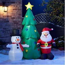 Inflatable snowman santa tree - snowman,