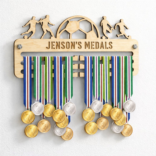 Personalised football medal - personalised,